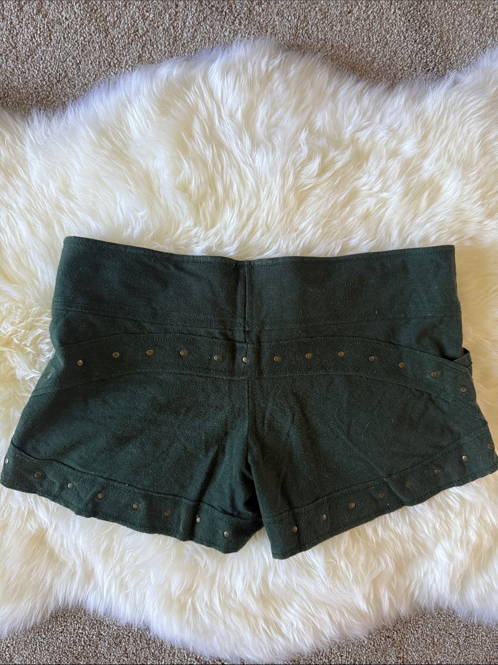 Hemp Women's Shorts with Stud Accent - Picture 2 of 4